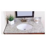 Marble top Vanity with Backsplash