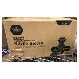 Case of Large Nitrile Powder Free Medical Gloves