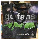 Lot of 150 Super Bowl XLVI "GO FANS" totes