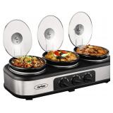 3 Compartment Buffet Warmer, Oval Shaped,