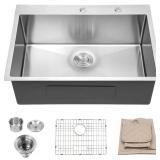Stainless Steel Drop-In Top Mount 30" x 22" x 10"