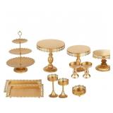 Golden Cake Stand and Pastry Trays