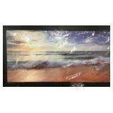 Decorator Canvas, "Breaking Waves" 40" x 20"