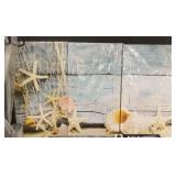 Three Panel Seashell Decorator Artwork