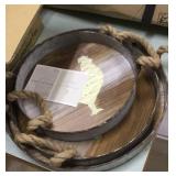 Barnyard Design Rustic Graduated Serving Trays