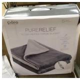 Pure Relief Plush Heated Throw Blanket