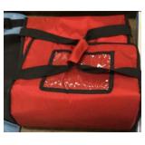 Red Insulated Tote, Fits a small pizza
