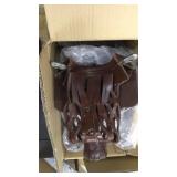 Set of 6 Leather Pockets for Billiards Table