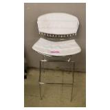 Leather & Chrome Modern Design Stool NO hardware