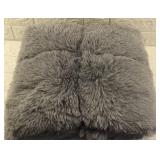 Shaggy Grey Queen Throw