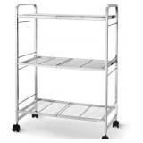 Simple Trending Chrome 3 Tier Adj. Shelving Unit
