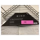Bino 3 tier corner  chrome bathroom shelf