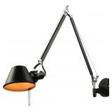 Susuo long swing sconce, black, wall adapter