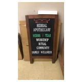 A frame chalkboard used