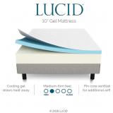Lucid 10" gel memory foam matress unknown size