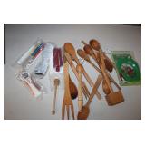 Pampered Chef & Wooden Utensil Lot