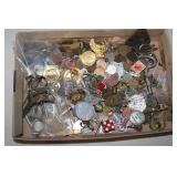 Keys, benz emblem, Foreign currency