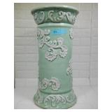 Pottery Umbrellas Stand, Green & White, 24x12,