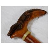 Carved Alligator Walking Cane