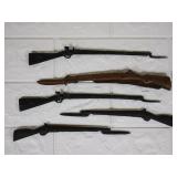 Lot of 5 Cast Metal Guns