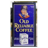 Old Reliable Coffee, Framed Lithograph, New Old