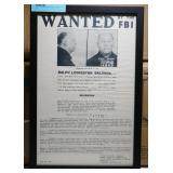 Framed 1943 FBI Wanted Poster, For Ralph