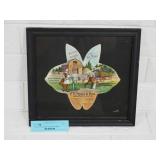 Framed Lithograph Advertising Myers Pump