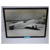 Framed Photo of Vintage Air Plane, 18x24