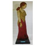 Folk Art Cut Out of Bosom Lady, 33" Original