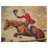 Hunter Whiskey Framed Advertisement Foxing And