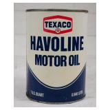 Texaco Havoline 1qt Motor Oil Can