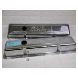 Lot of 2 Chrome Edelbrock Valve Covers