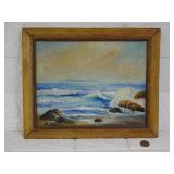 Oil on Canvas, Singed May Mingle, Framed C-scape