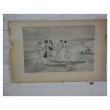 Flat of Prints and etchings, Pen & Ink, Portrait