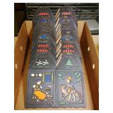 Lot of 18 Early Paper Luminary Lantern, Candle