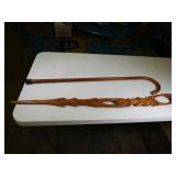 Carved Walking Stick and Cane
