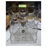 Lot of 4 M-Design Stacking Baskets, Wine Holder