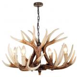 4 Light Country Deer Faux Antler Chandelier