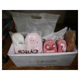Lot of Slip on Slippers, Unicorn, Pigs, Monkeys,