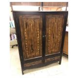 TV Cabinet, Walnut, Bell Flower Design, 2 door, 2