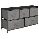 5-Drawer Storage Unit, Charcoal, Boxed