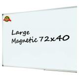 Magnetic White Board, 72x40", Boxed, Condition
