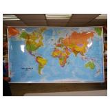 78x48 laminated world map