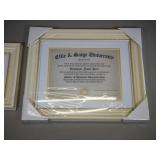 Set of 2 Picture Frames, 5x7 & Certificate Size