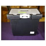 Storex portable file box, lid cracked