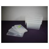 4ct storage containers handled w lids