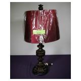 carved wood table lamp new