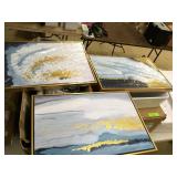3 piece decorator canvas modern abstract