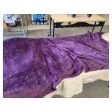 purple and sherpa type blanket