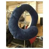 blue and grey maternity pillow